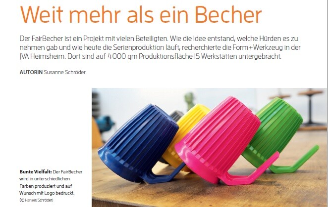 Fairbecher in verschiedenen Farben erhältlich mit eigenem Logo. 