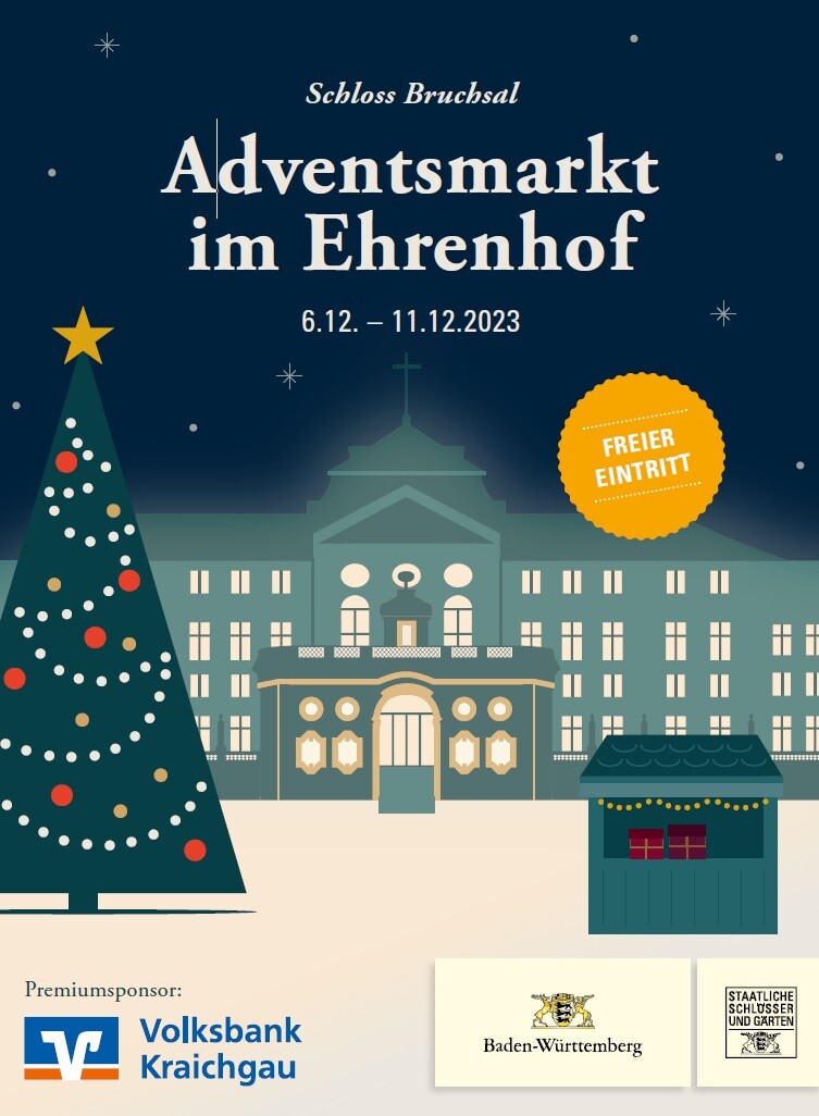 Adventsmarkt im Ehrenhof von Schloss Bruchsal